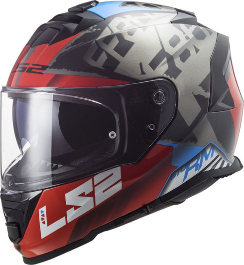CASCO CERRADO LS2 STORM II SPRINTER NGO/ROJ/TITANIUM FF800
